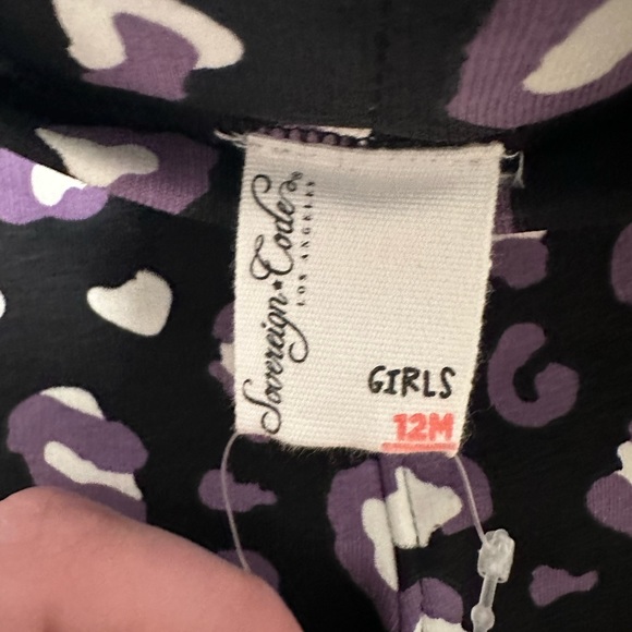 Sovereign Code Girls Leopard Black Purple Pant - Size 12 months NWT - Picture 3 of 6